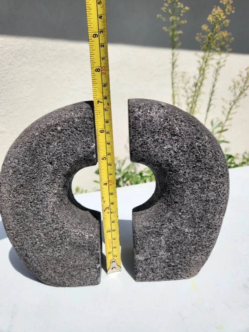 West Elm Lava Stone Bookends Book Ends Rock HEAVY Set of 2 Pair Minimalist